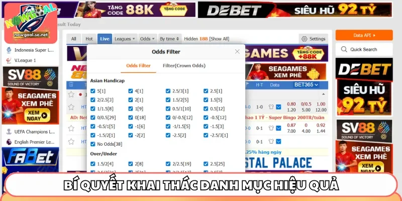 livescore bi quyet Bí quyết khai thác danh mục hiệu quả