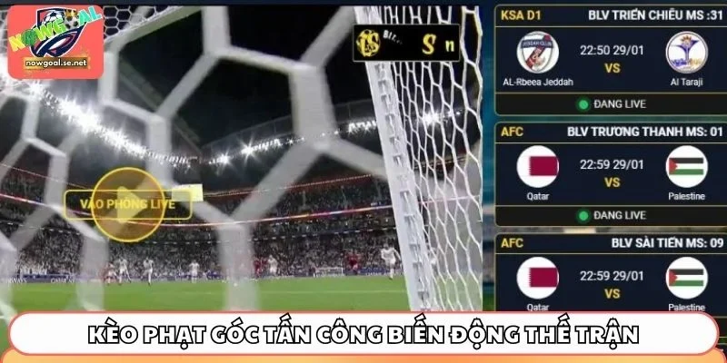 Kèo phạt góc tấn công biến động thế trận